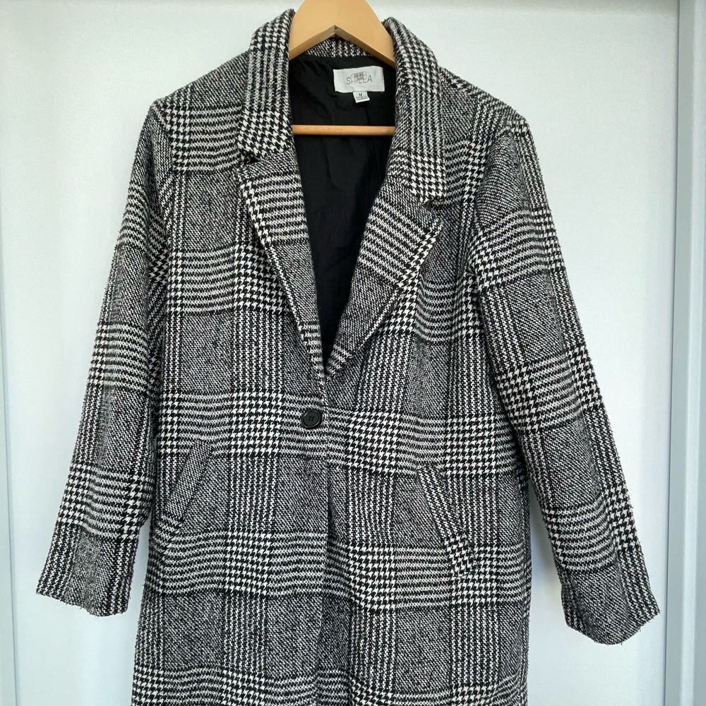 Black & White Tweed Coat